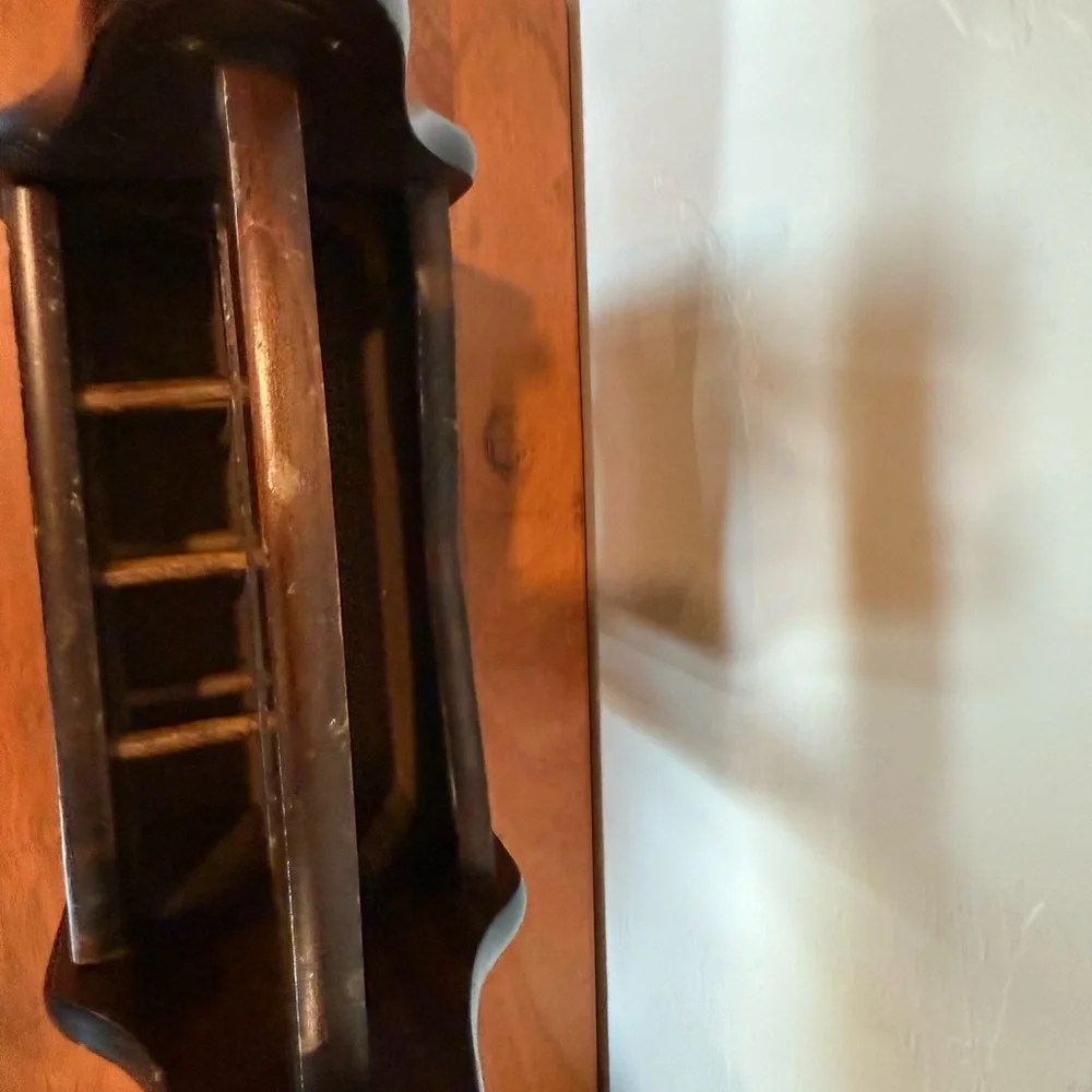 Vintage Black Wooden Magazine Rack farmhouse utensils or remote controls‎ holder